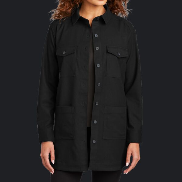 Women's Long Sleeve Twill Overshirt Thumbnail