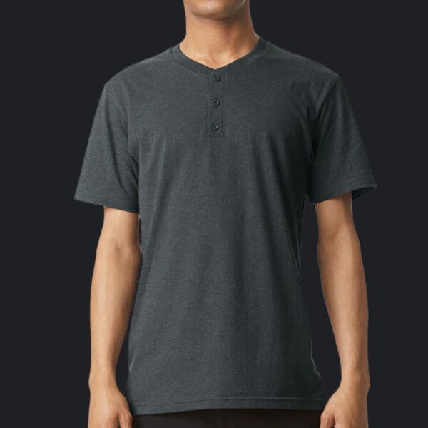 Unisex CVC Henley T-Shirt Thumbnail