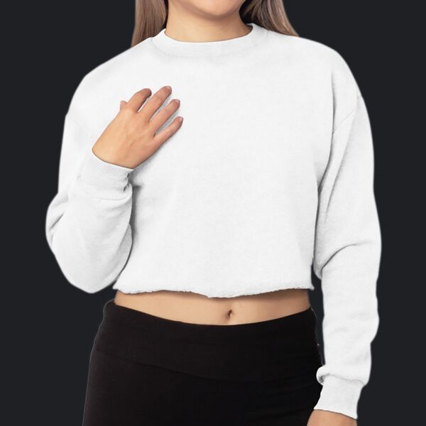Ladies' USA Made Cropped Crewneck Sweatshirt Thumbnail
