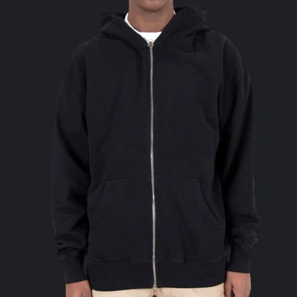 Men's Garment Dye Double-Zip Hooded Sweatshirt Thumbnail