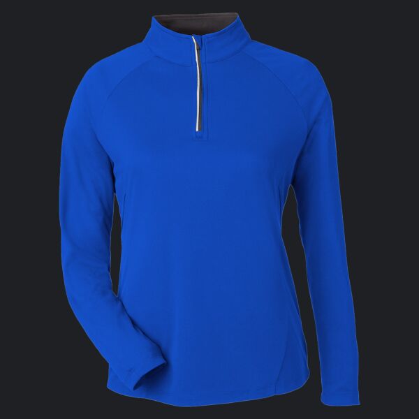 Ladies' Origin Performance Pique Quarter-Zip Thumbnail