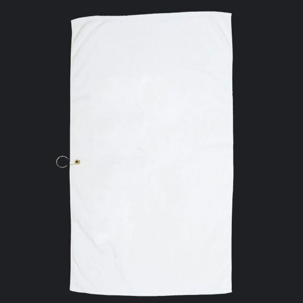 Golf-Caddy Towel with Center Brass Grommet & Hook Thumbnail