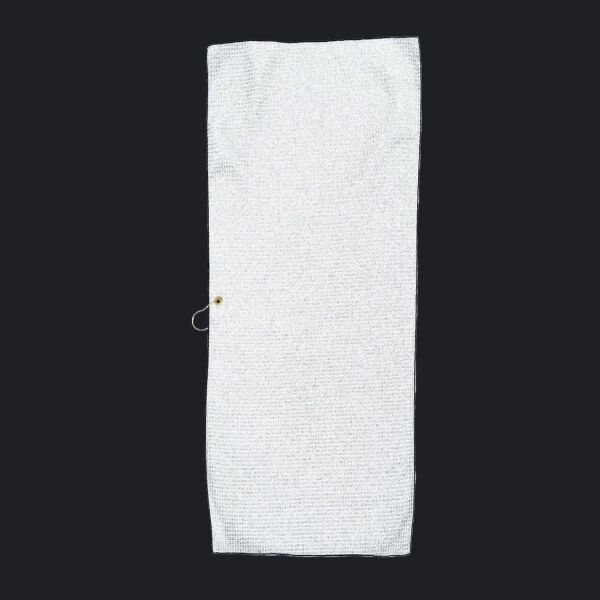Large Microfiber Waffle Golf Towel Brass Grommet & Hook Thumbnail