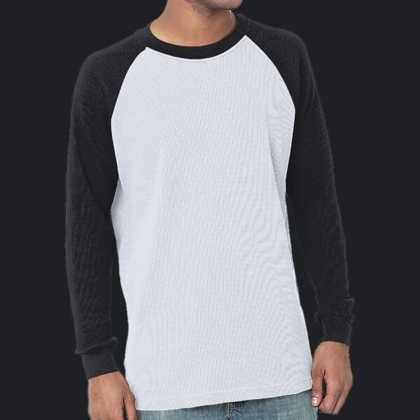 Men's USA-Made Heavyweight Waffle Knit Thermal Raglan T-Shirt Thumbnail