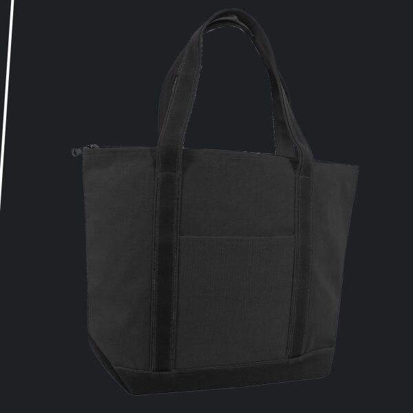 XL Zippered Cotton Canvas Resort Tote Thumbnail