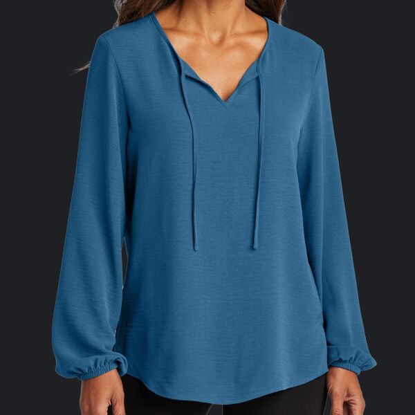 Women's Textured Crepe Blouse Thumbnail