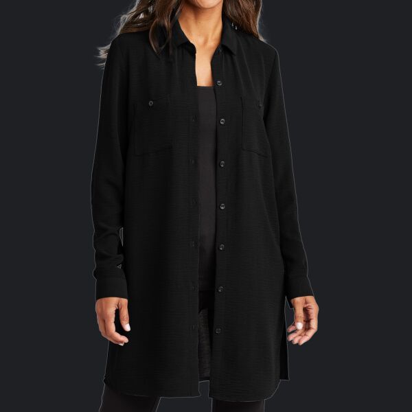 Women's Textured Crepe Long Tunic Thumbnail