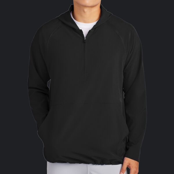 Repeat 1/2 Zip Long Sleeve Hooded Jacket Thumbnail