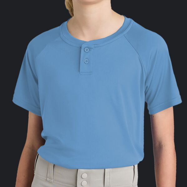 Youth PosiCharge ® Competitor 2 Button Henley Thumbnail