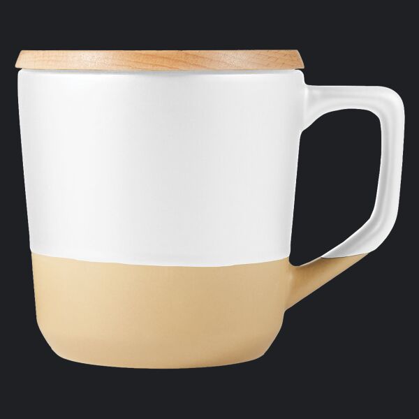 16.5oz Boston Ceramic Mug With Wood Lid Thumbnail