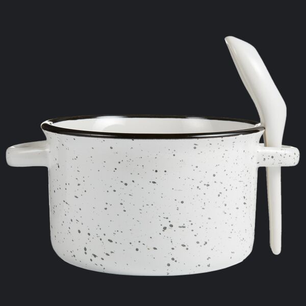Campfire 20oz Ceramic Soup Bowl With Spoon Thumbnail