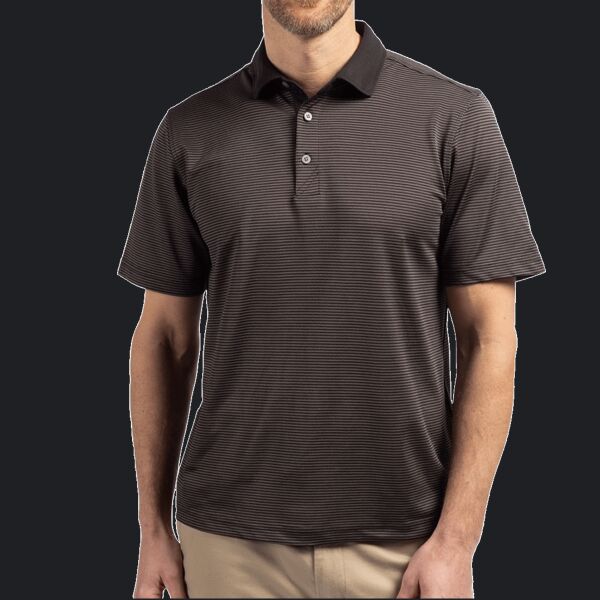 Cutter & Buck Virtue Eco Pique Micro Stripe Recycled Mens Big & Tall Polo Thumbnail
