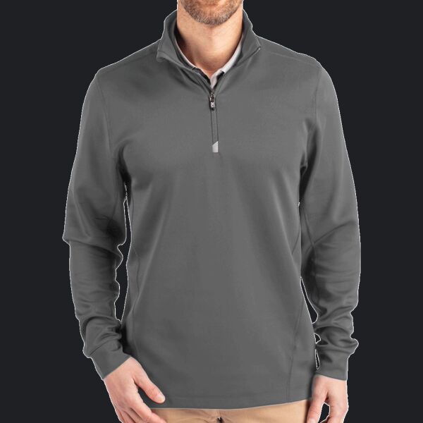 Cutter & Buck Traverse Stretch Quarter Zip Mens Big and Tall Pullover Thumbnail