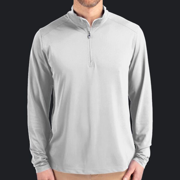 Cutter & Buck Virtue Eco Pique Recycled Quarter Zip Mens Big & Tall Pullover Thumbnail