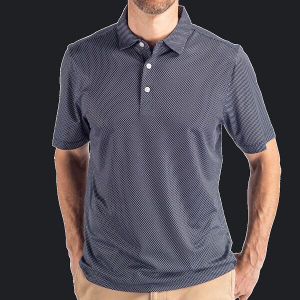 Cutter & Buck Pike Eco Symmetry Print Stretch Recycled Mens Big & Tall Polo Thumbnail