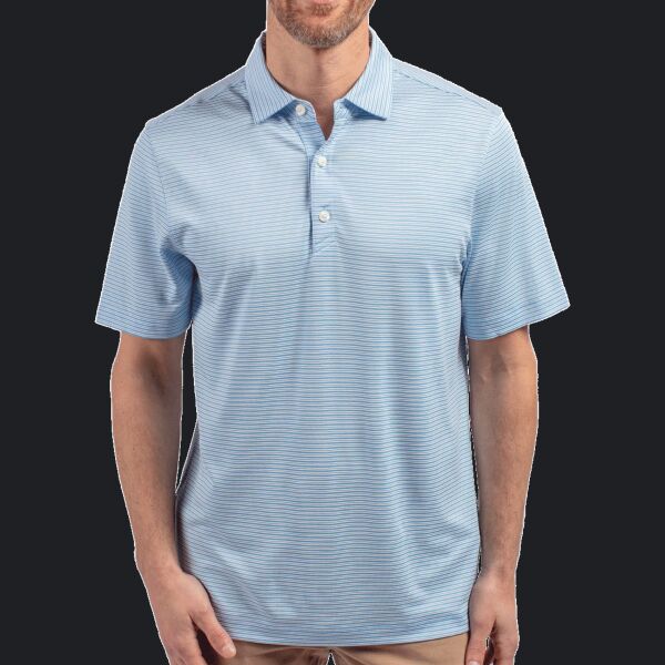 Cutter & Buck Forge Eco Double Stripe Stretch Recycled Mens Big &Tall Polo Thumbnail