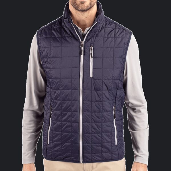 Cutter & Buck Rainier PrimaLoft Mens Big and Tall Eco Insulated Full Zip Puffer Vest Thumbnail