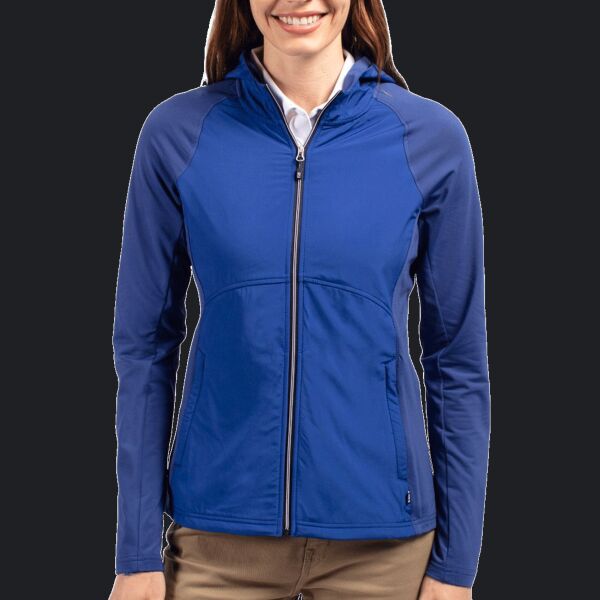 Cutter & Buck Adapt Eco Knit Hybrid Recycled Womens Full Zip Jacket Thumbnail