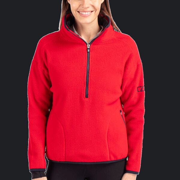 Cutter & Buck Cascade Eco Sherpa Womens Fleece Pullover Jacket Thumbnail