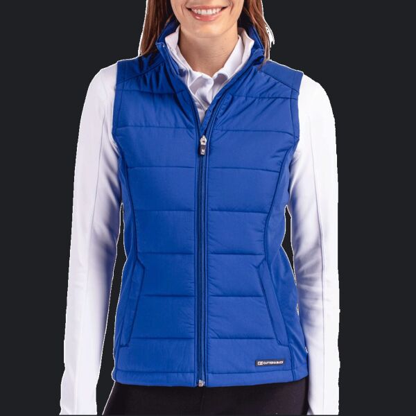 Cutter & Buck Evoke Hybrid Eco Softshell Recycled Womens Full Zip Vest Thumbnail