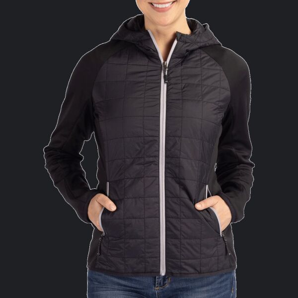 Cutter & Buck Rainier Primaloft Womens Eco Full Zip Hybrid Jacket Thumbnail
