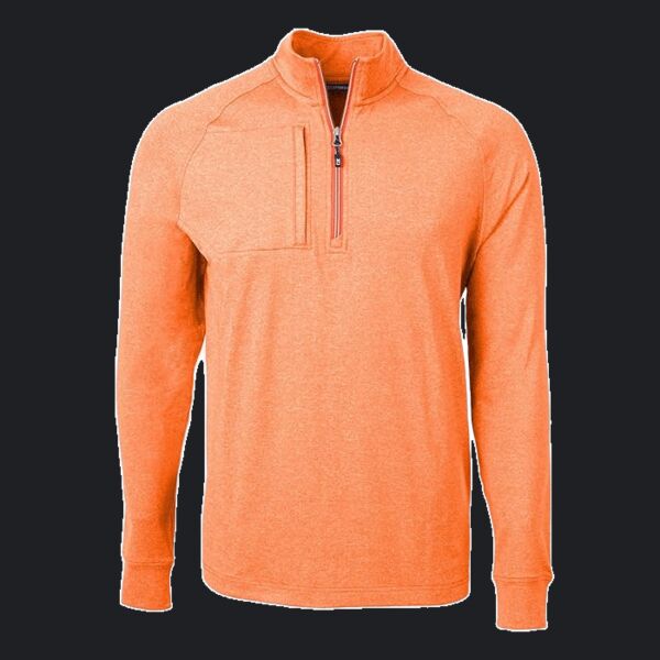 Cutter & Buck Adapt Eco Knit Heather Mens Quarter Zip Pullover Thumbnail