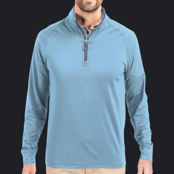 Cutter & Buck Adapt Eco Knit Stretch Recycled Mens Quarter Zip Pullover Thumbnail