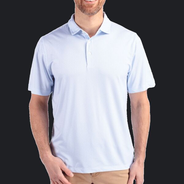 Cutter & Buck Pike Eco Symmetry Print Stretch Recycled Mens Polo Thumbnail