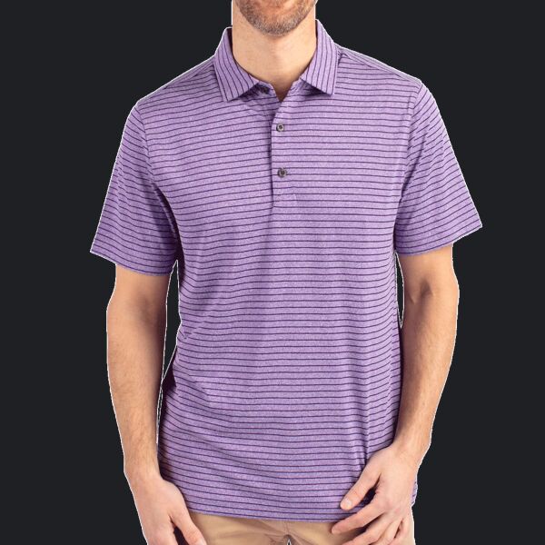 Cutter & Buck Forge Eco Heather Stripe Stretch Recycled Mens Polo Thumbnail