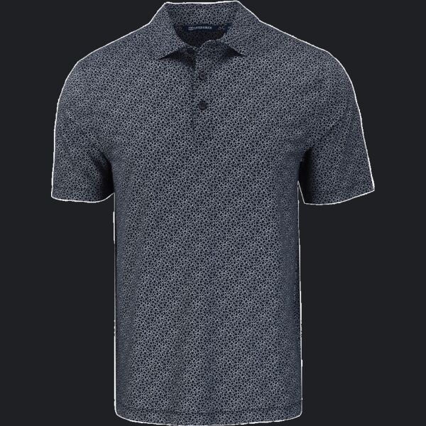 Cutter & Buck Pike Eco Pebble Print Stretch Recycled Mens Polo Thumbnail