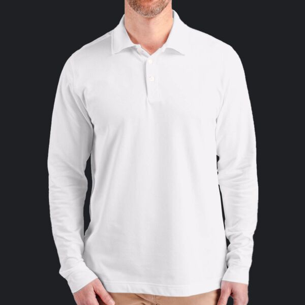 Cutter & Buck Advantage Tri-Blend Pique Mens Long Sleeve Polo Thumbnail
