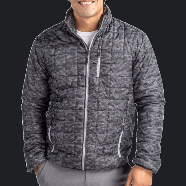 Cutter & Buck Rainier PrimaLoft Mens Eco Insulated Full Zip Printed Puffer Jacket Thumbnail