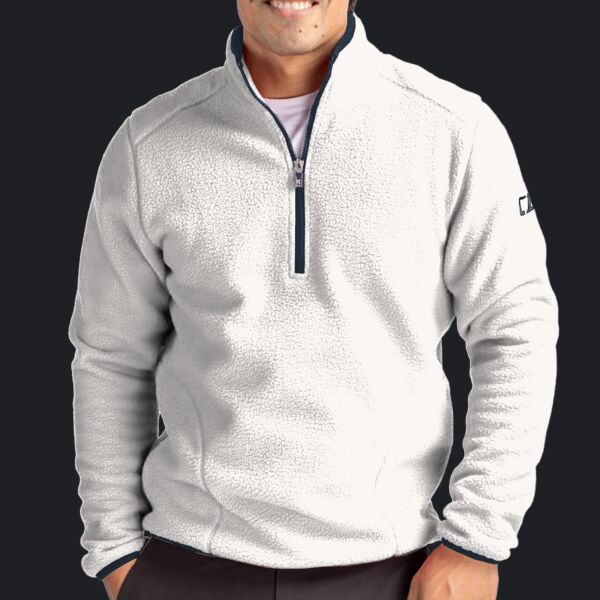 Cutter & Buck Cascade Eco Sherpa Fleece Mens Quarter Zip Jacket Thumbnail