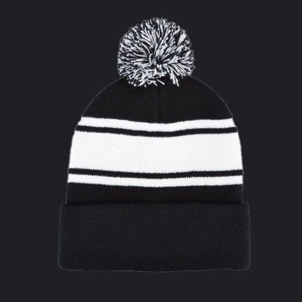 Knit Beanie With Pom Pom Thumbnail