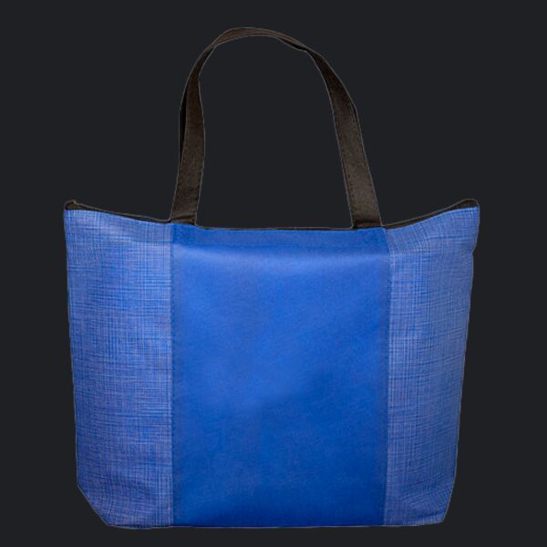 Tonal Non-Woven Zipper Trade Show Tote Bag Thumbnail