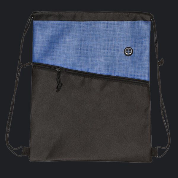 Tonal Heathered Non-Woven Drawstring Backpack Thumbnail