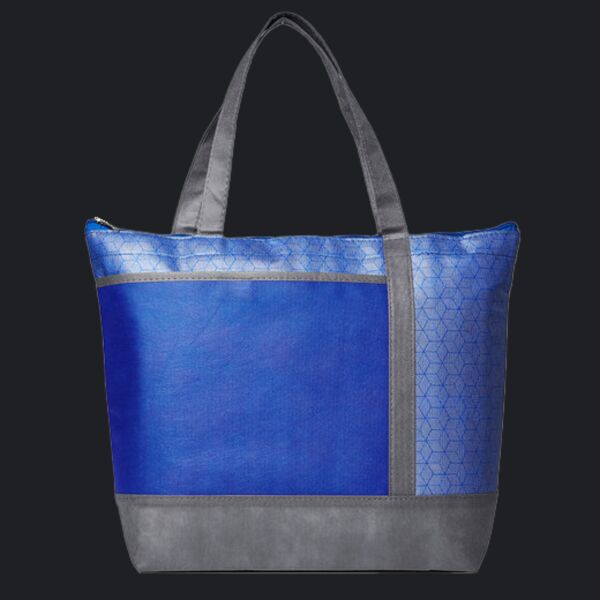 Hexagon Pattern Non-Woven Cooler Tote Bag Thumbnail