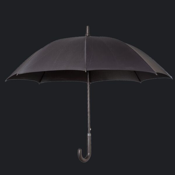 Executive Umbrella With Curved Faux Leather Handle Thumbnail