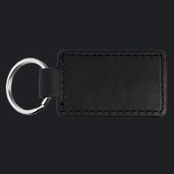Tuscany™ PU Leather Rectangle Keychain Thumbnail
