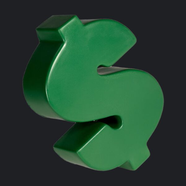 Dollar Money Sign Shape Stress Ball Thumbnail