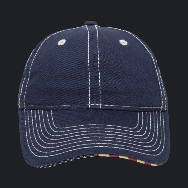 Unstructured Twill W/Flag Sandwich Visor Thumbnail