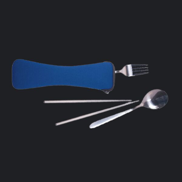 Travel Cutlery Set In Zip Pouch Thumbnail
