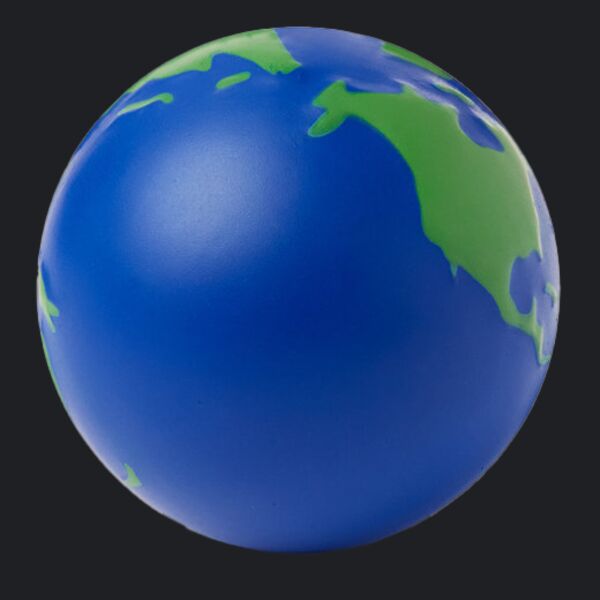 Globe Earth Shape Stress Ball Thumbnail