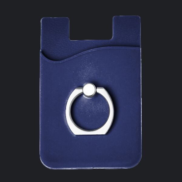Silicone Card Holder with Metal Ring Phone Stand Thumbnail