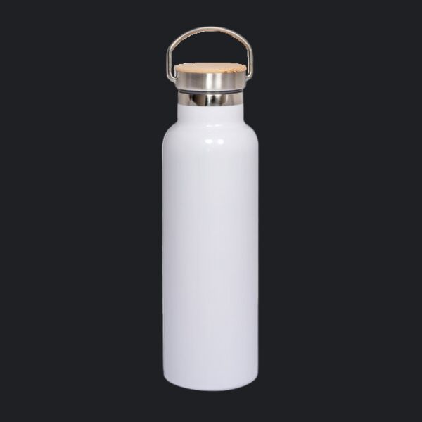 20oz Vacuum Insulated Water Bottle With Bamboo Lid Thumbnail
