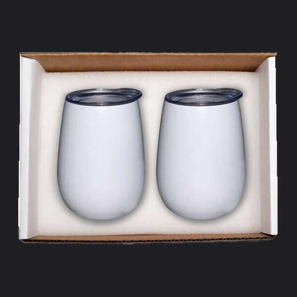 Duo Vacuum Insulated Stemless Wine Tumbler Gift Set Thumbnail