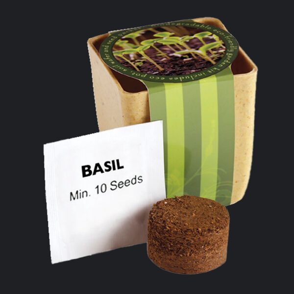 Flower Pot Set With Basil Seeds Thumbnail