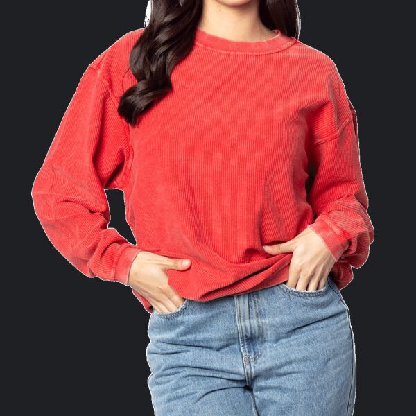 Ladies' Corded Crew Sweatshirt Thumbnail