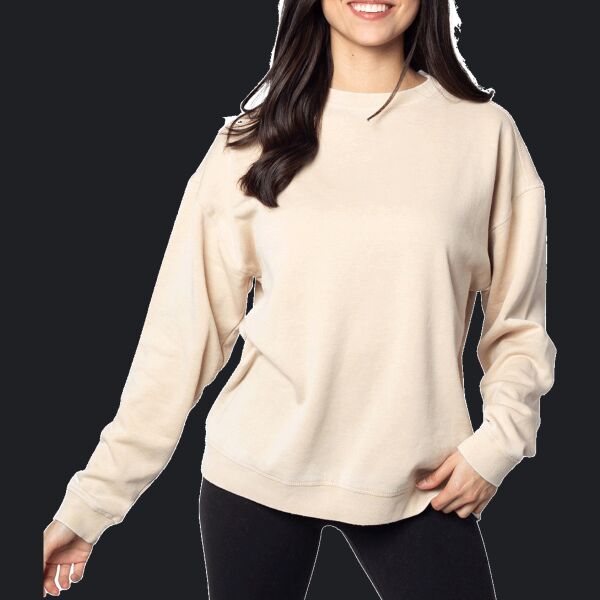 Ladies' Burnout Campus Crew Sweatshirt Thumbnail