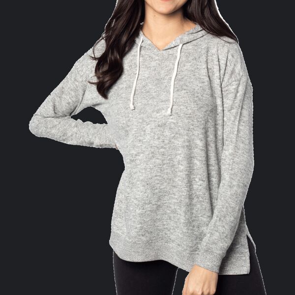 Ladies' Cozy Tunic Hooded Sweatshirt Thumbnail